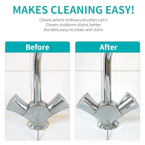 Hard Bristle Crevice Cleaning Brush Set - 3 Piece Detail Scrubbing Tool