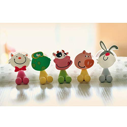 Funny Tool Suction Cup Toothbrush Holder Hooks - 5 Small Animal Set