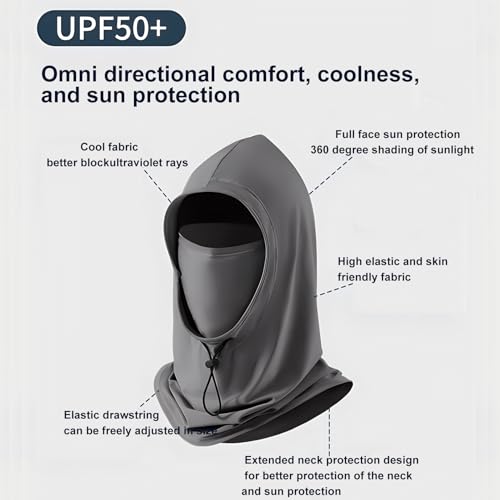 3 Pack Summer Balaclava Sun UV Protection Hood Breathable Face Cover Full Head Mask for Cycling Motorcycle Fishing Multi
