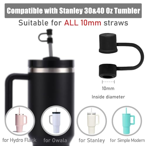 6PCS Silicone Straw Covers for Stanley Cup 30-40 oz Tumblers