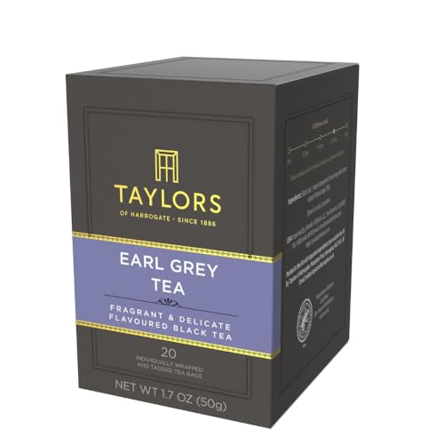 Taylors of Harrogate Earl Grey Black Tea Bags, 20ct (Pack of 6)