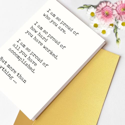 Proud of You Card - #3 Graduation & Celebration Greeting Card, Well Done Gift