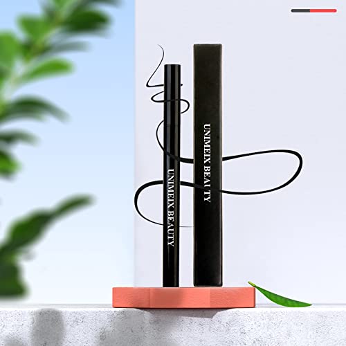 UNIMEIX Waterproof Liquid Eyeliner Pen - 12H Long-Lasting Black Eye Liner