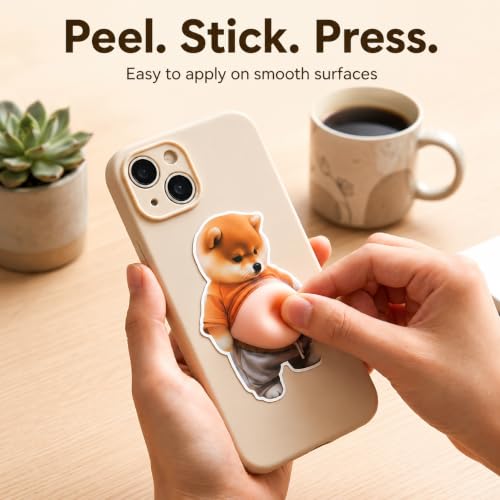 8PCS Squishy Belly Fidget Stickers - Cute Animal Silicone Decals