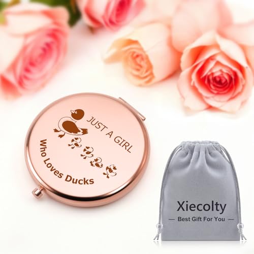 Duck Compact Mirror - Cute Animal Lover Folding Pocket Mirror Gift
