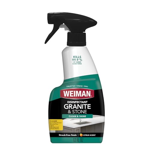 Weiman Granite Cleaner and Polish - 12 Fl Oz Streak-Free Stone Surface Care