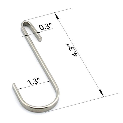 RuiLing Stainless Steel S Hooks for Pots and Pans - Set of 10