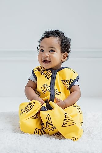 DC Comics Batman Baby Zip-Up Sleep Sacks - 2 Pack, Black/Yellow, X-Small