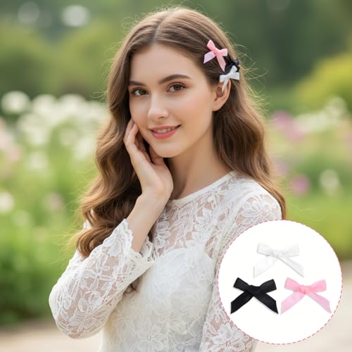 30 Pcs Mini Satin Bow Hair Clips Y2K Hair Accessories for Women Girls
