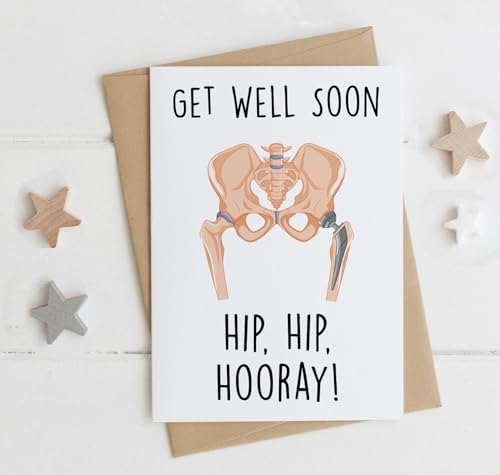 Funny Get Well Card for Hip Replacement Surgery - Sarcastic Feel Better Greeting