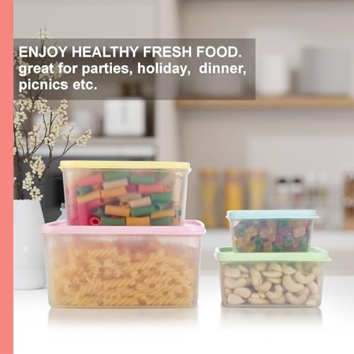 Airtight Food Storage Containers Set of 4 - 5oz to 84oz