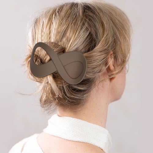 Dizila 6 Pieces Plastic French Hair Barrettes, Strong Hold Flat Hair Claws