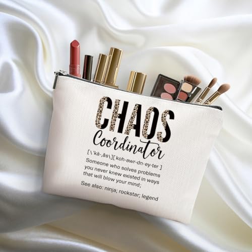 Chaos Coordinator Makeup Bag 2pcs Linen Travel Cosmetic Pouch