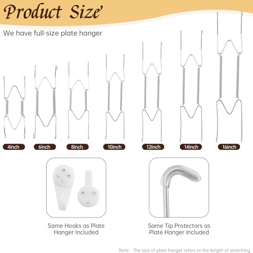 5 Pack Silver Plate Hangers for 6-8 Inch Wall Art Display
