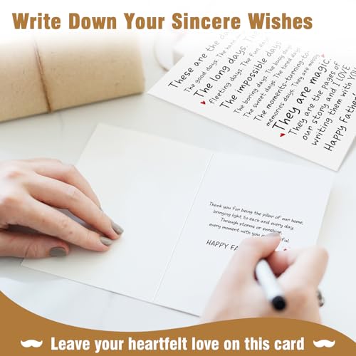 Sentimental Father's Day Card for Husband & Boyfriend - 8x5.3 Inch