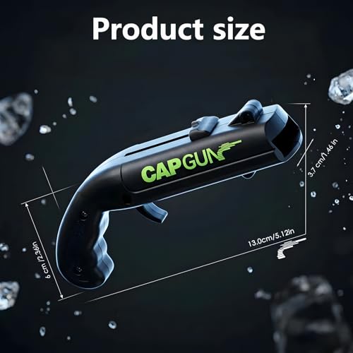 Black Cap Gun Bottle Opener - Fun Shooting Gadget for Parties