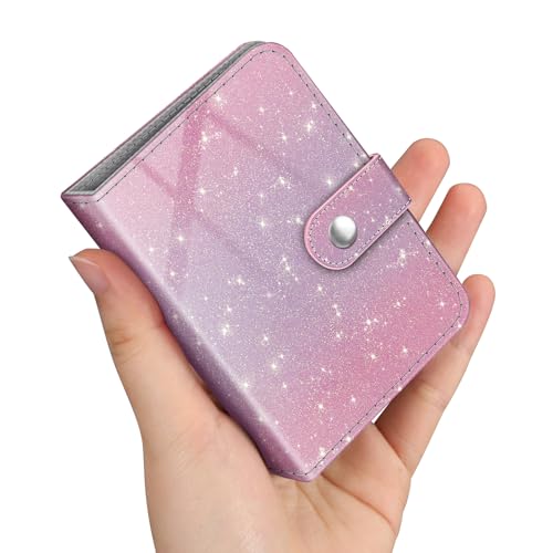 Fintie Glittering Purple/Pink Mini Photo Album for 2x3" Films - 52 Pockets