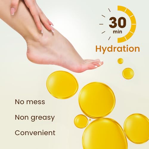 BLOOMORA Hydrating Foot Mask Socks for Dry Cracked Feet with Shea Butter