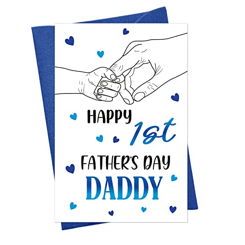 Happy 1st Father's Day Card for New Dads - Cute Greeting Card
