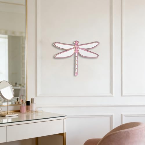 Dragonfly Wall Mirror with Mirrored Wings - 12.4 x 9.3 inches