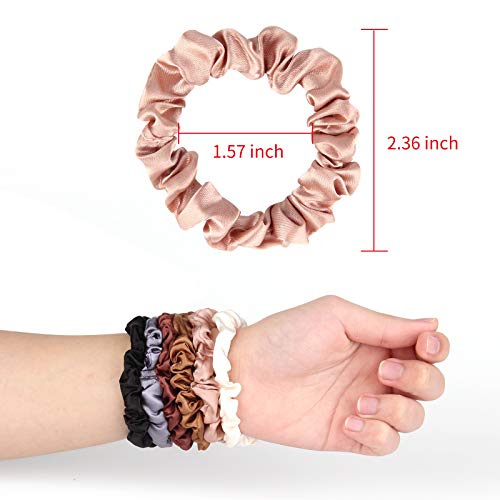 12-Piece Satin Silk Hair Scrunchies Elastic Ponytail Holders for Women