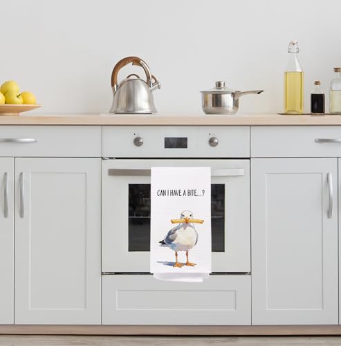 Funny Seagull Kitchen Towels, 16x24 Inch Decorative Hand Towels
