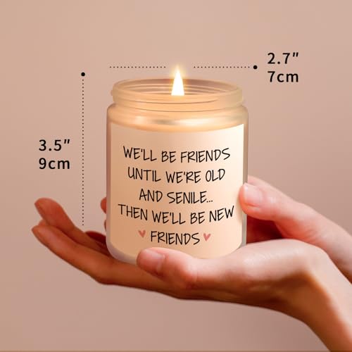 Gold-New Friends Lavender Scented Candle - Best Friend Birthday Gift