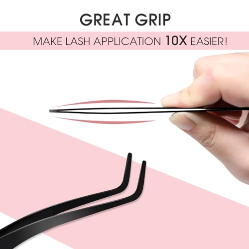 Miuffue Stainless Steel Lash Applicator Tool for Cluster & Strip Lashes
