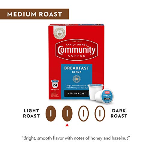 Community Coffee Breakfast Blend Medium Roast K-Cup Pods - 12 Count (Pack of 2)