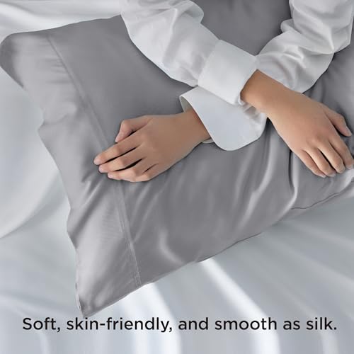 Cooling Bamboo Pillowcase Set of 2 | Silky Soft Standard Size 20x26
