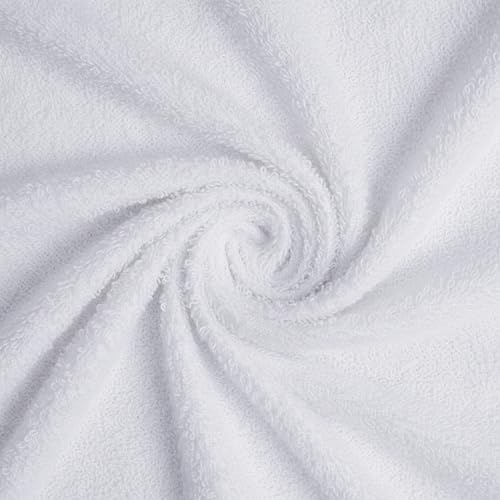 Textila Cotton Washcloths 12x12 Inches, 12-Pack - Soft White Towels