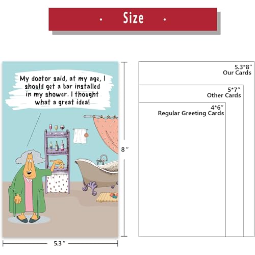 Funny Birthday Card for Women - 50th, 60th, 70th Celebration