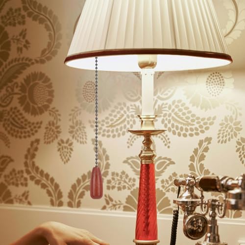 Gosknor 2pcs Ceiling Fan Pull Chain Extensions - 12.68in White & Brown Beaded Cords