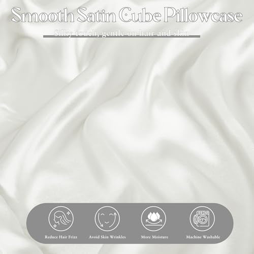 VACVELT Satin Cube Pillowcase for Side Sleepers - 24"x12"x5.5"