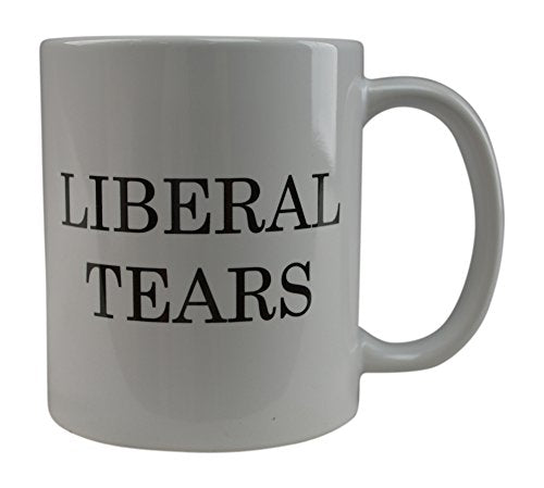 Funny Novelty Coffee Mug - Liberal Tears Political Cup with White Handle - Great Gift Idea for Conservatives