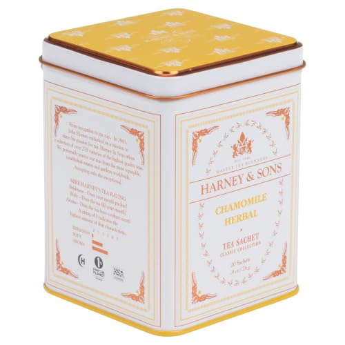 Harney & Sons Chamomile Herbal Tea - 20 Sachets, Caffeine Free