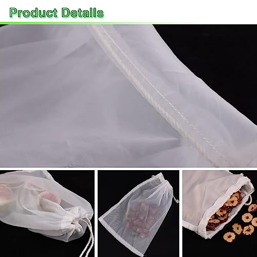 4-Pack Reusable Nylon Strainer Bags for Nut Milk & Juice