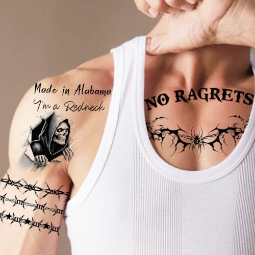 FANRUI Barbed Wire Temporary Tattoos Y2K Tramp Stamp Fake Tattoos
