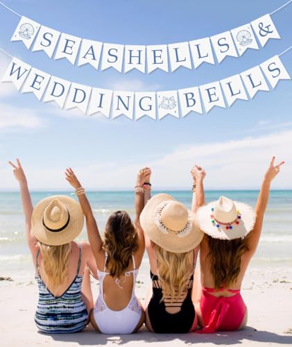 Seashells & Wedding Bells Banner for Bachelorette Party Decor