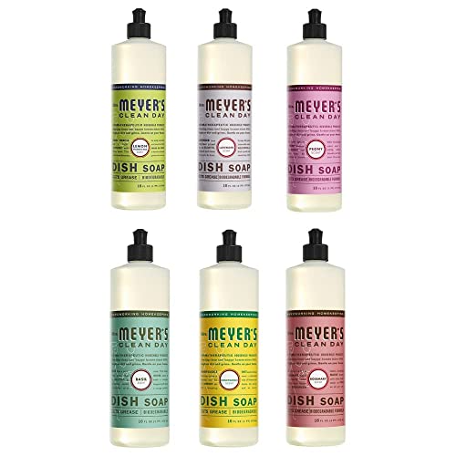 Mrs. Meyer's Liquid Dish Soap Variety Pack, 16 Fl Oz (Pack of 6)