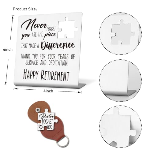Stainless Steel Desk Plaque for Doctors | Thank You Gift | 4x4 Inches