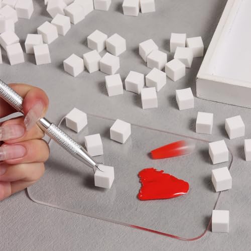 Ombre Nail Art Sponge Set with Grabbing Pen - 100 Mini Sponges