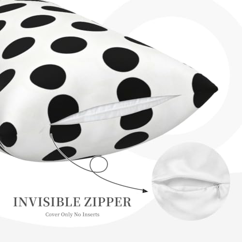 Polka Dot Throw Pillow Covers 12x20 Inch Set of 2, Modern Farmhouse Decor