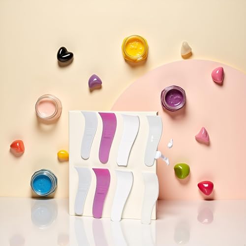 Dwuww Silicone Wax Spatulas 6-Piece Reusable Non-Stick Hair Removal Applicator