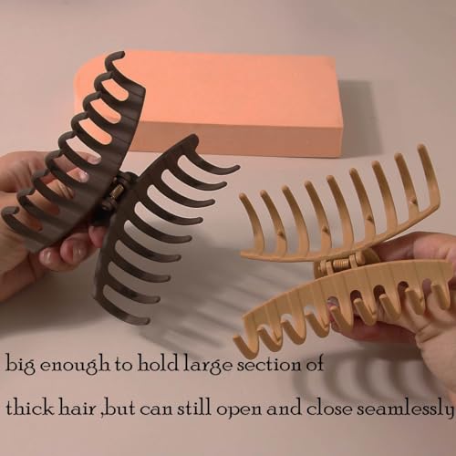 Large Hair Claw Clips 4-Piece Set Non-Slip Strong Hold for Thick and Thin Hair