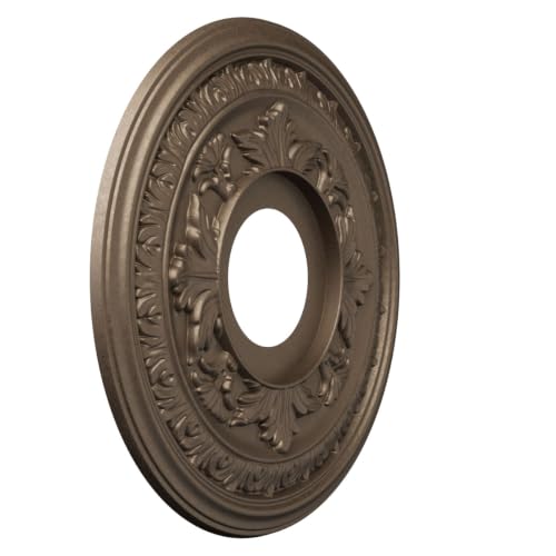 Ekena Millwork 13" OD Thermoformed PVC Ceiling Medallion - UltraCover Satin London Grey