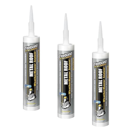 Titebond WeatherMaster Metal Roof Sealant - 9.5 oz, Black (3-Pack)