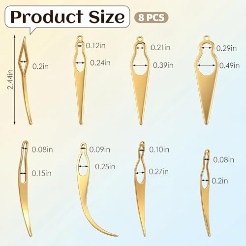 Tucnoeu 8pcs Interlocking Tool for Locs, Sisterlock Retighten Tool Bent-Hook Needle