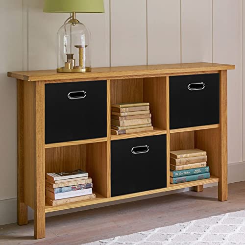Black Foldable Storage Cubes with Dual Handles - 11x11x11