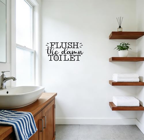 Funny Bathroom Decal - Waterproof Toilet Lid Sticker for Humor